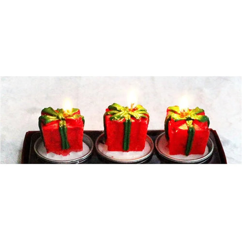 3Pcs/Set Christmas Candles Santa Snowman Xmas Tree Paraffin Gift Box