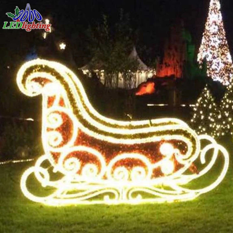 custom.hot sell reindeer light outdoor reindeer led with sleigh