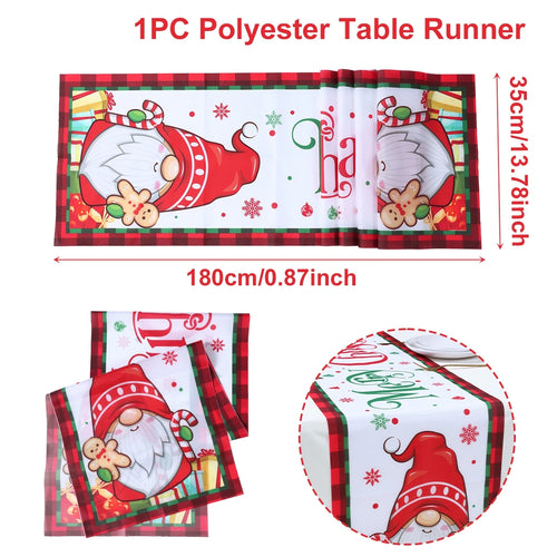 Christmas Polyester Table Runner Merry Christmas Decoration For Home