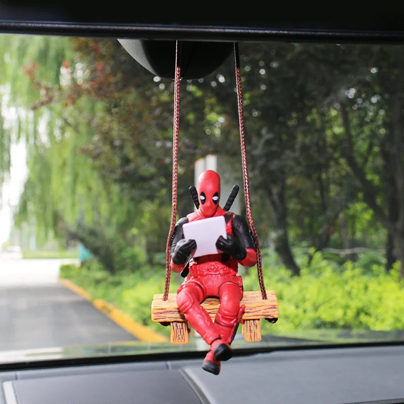 Marvel Deadpool Car Rearview Mirror Pendant Reading Deadpool Car