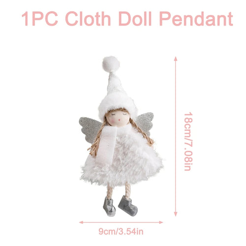 Christmas Angel Doll Pendants Xmas Tree Decor Merry Christmas