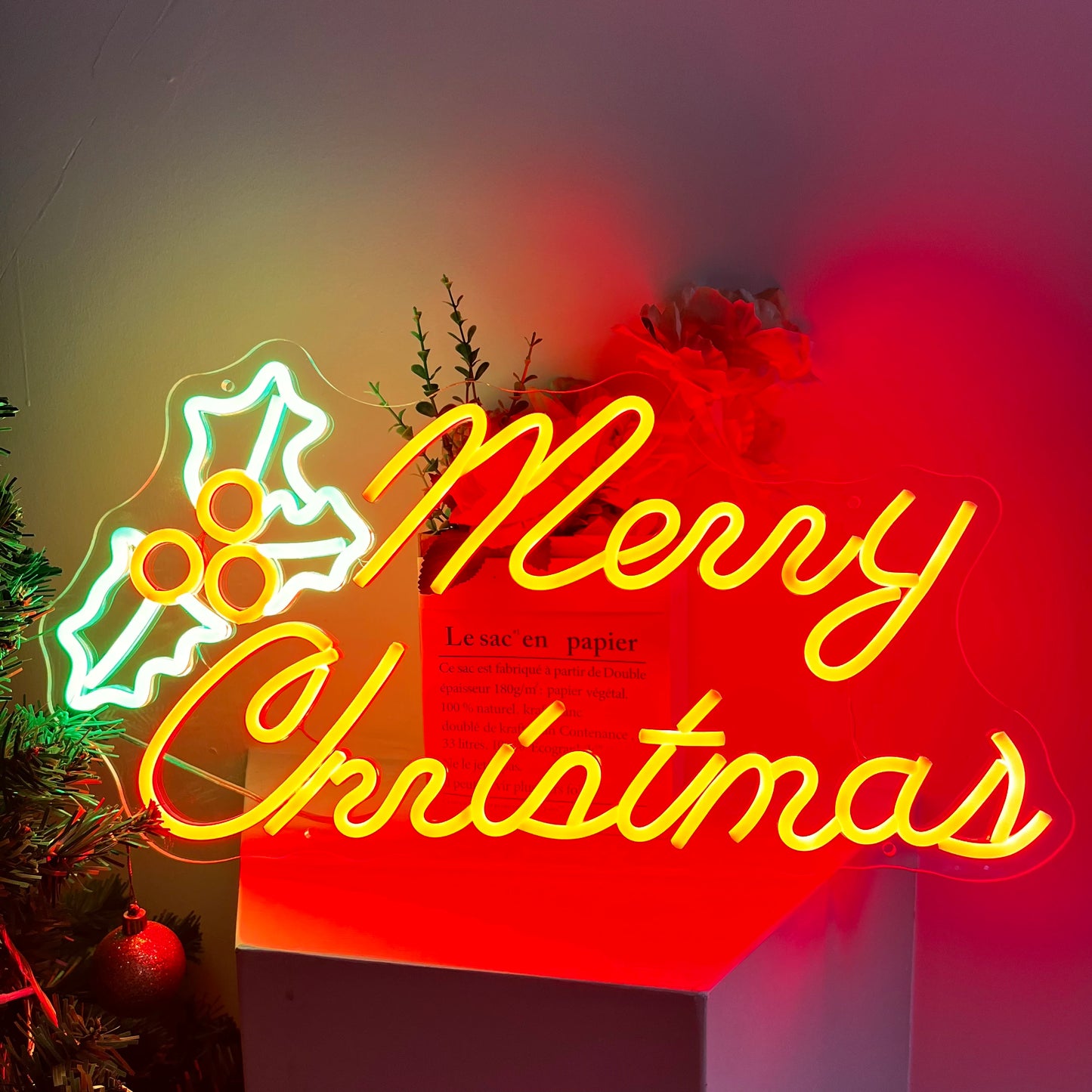 Merry Christmas Neon Sign LED Chrismas Lights Sign for Christmas