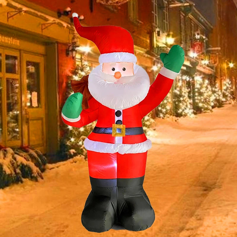 Backpack Santa Claus Christmas Decoration Inflatable Toys With LED