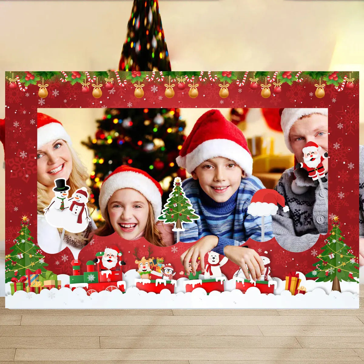 Christmas Frame Photo Prop Merry Christmas Decorations For Home 2024