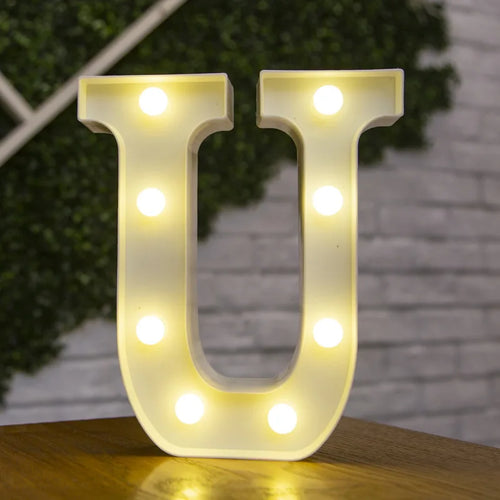 Alphabet Letter LED Lights Luminous Number Lamp Decor  Battery Night