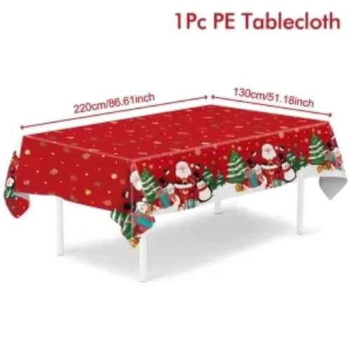 Christmas Tablecloth Merry Christmas Decorations For Home 2024 Navidad