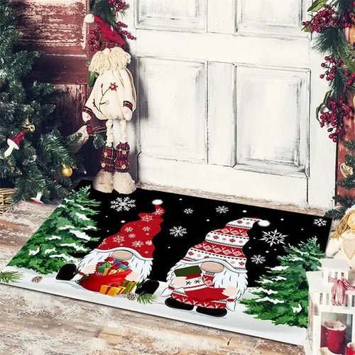 Christmas Decoration Floor Mat Entrance Door Bedroom Bath Toilet Anti