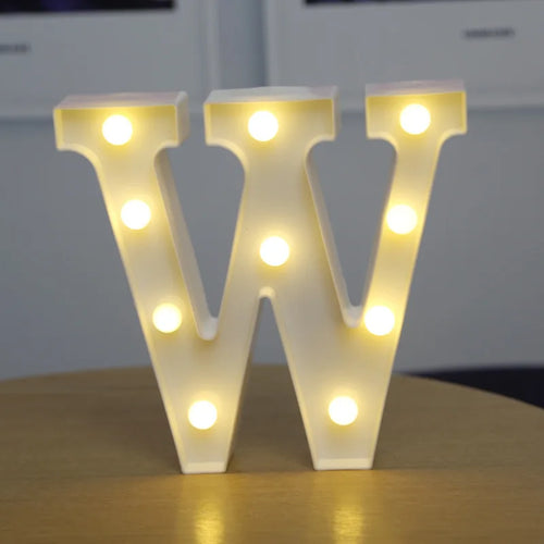 Alphabet Letter LED Lights Luminous Number Lamp Decor  Battery Night