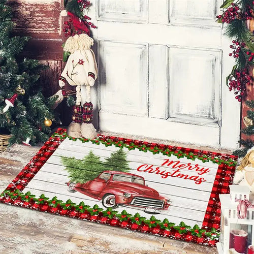 Christmas Decoration Floor Mat Entrance Door Bedroom Bath Toilet Anti