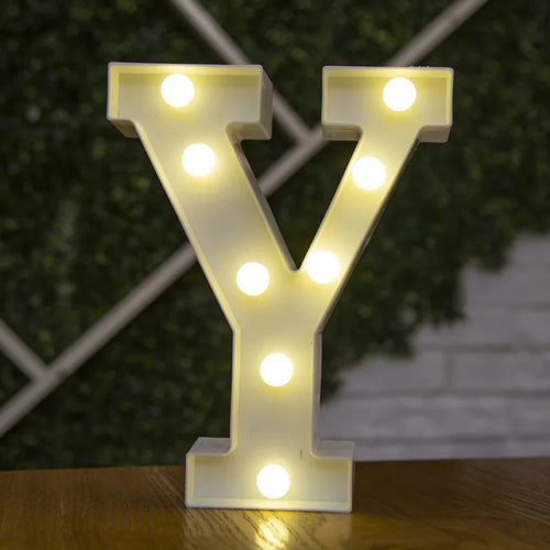 Alphabet Letter LED Lights Luminous Number Lamp Decor  Battery Night