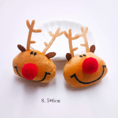 10PCS/Lot cartoon chrismas deer  Padded Applique Crafts for Children