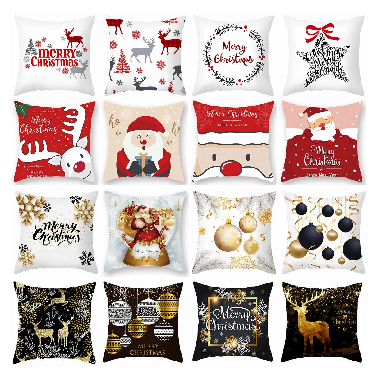 45*45 Christmas Cushion Cover Pillowcase Merry Christmas Decoration