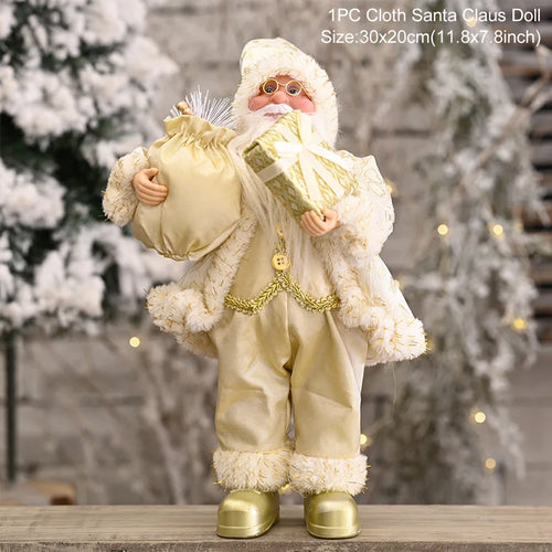 Standing Santa Doll Cute Doll Christmas Decoration 2024 Statue Festive