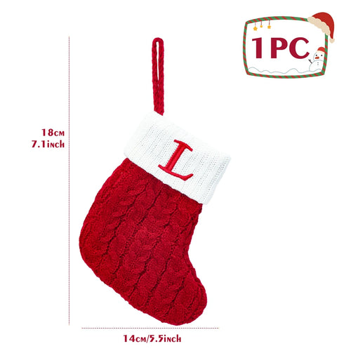 Christmas Alphabet Knitting Socks Christmas Gift Packing Bags