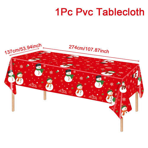 Christmas Tablecloth Merry Christmas Decorations For Home 2024 Navidad