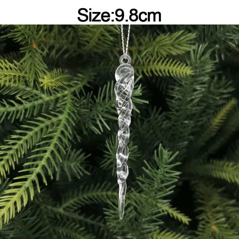 5pcs Christmas Home Decorations Crystal Acrylic Ornaments Snowflake