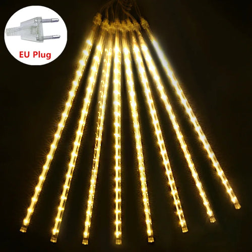 Christmas LED Meteor Garland Festoon Holiday Strip Light Outdoor