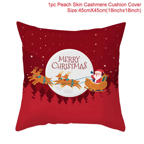 45*45 Christmas Cushion Cover Pillowcase Merry Christmas Decoration