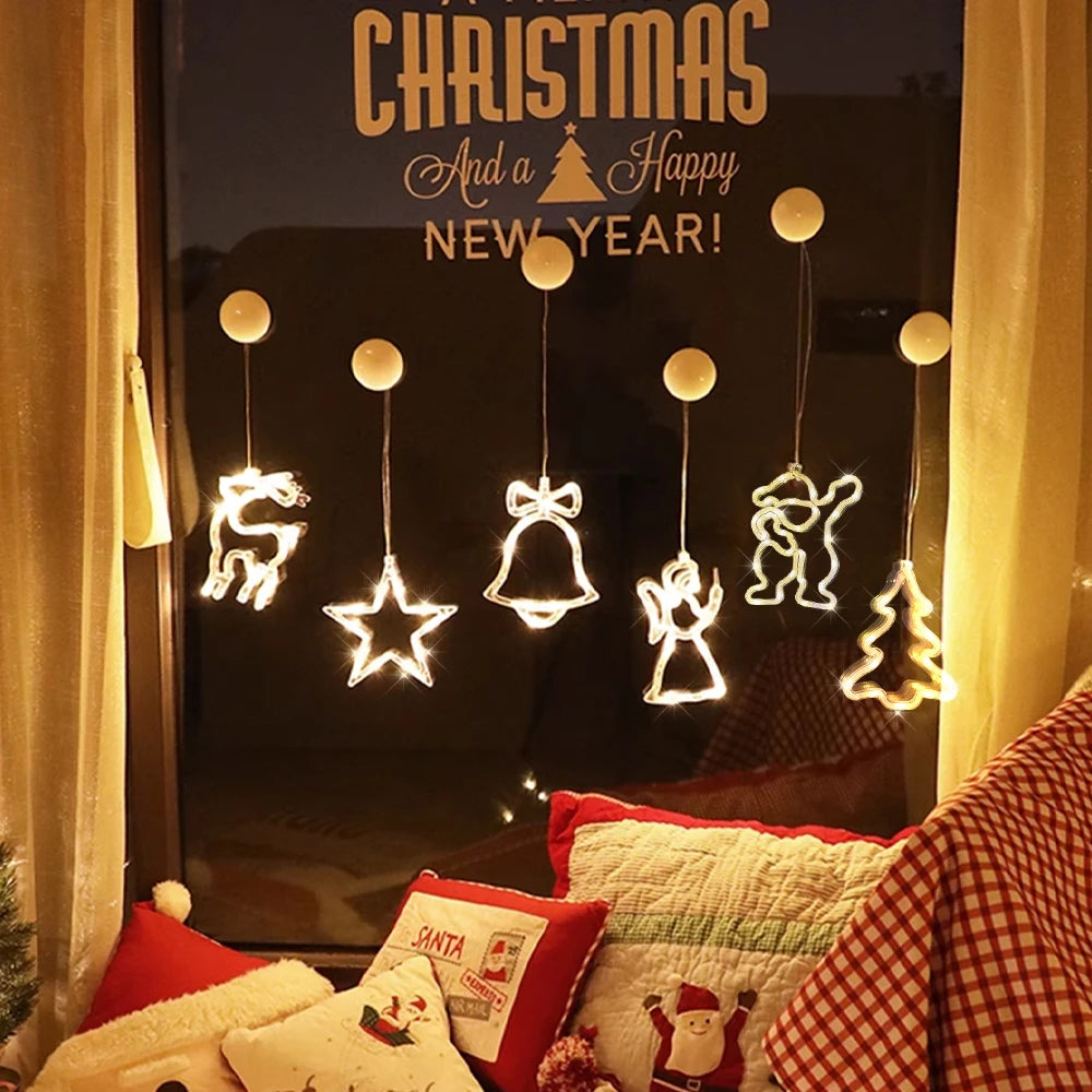 1 Piece Christmas Decoration Light Led String Light Bell Elk Star