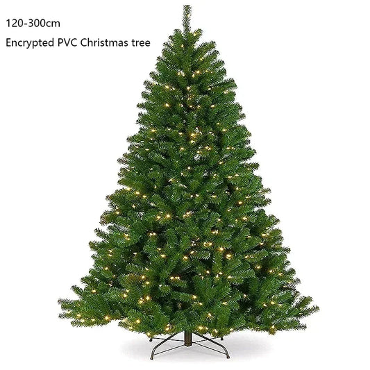 Artificial PVC Encrypted Christmas Tree with LED Lights and Foldable