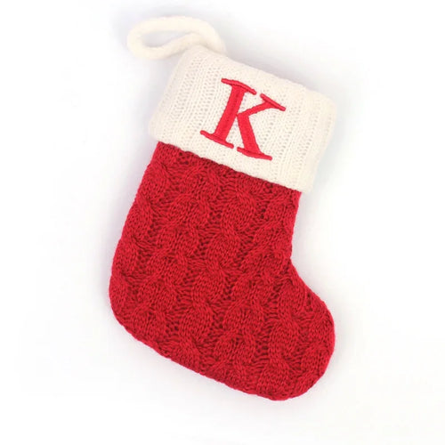 Letters Christmas Stocking New Knitting Christmas Tree Pendant