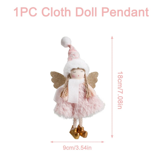 Christmas Angel Doll Pendants Xmas Tree Decor Merry Christmas