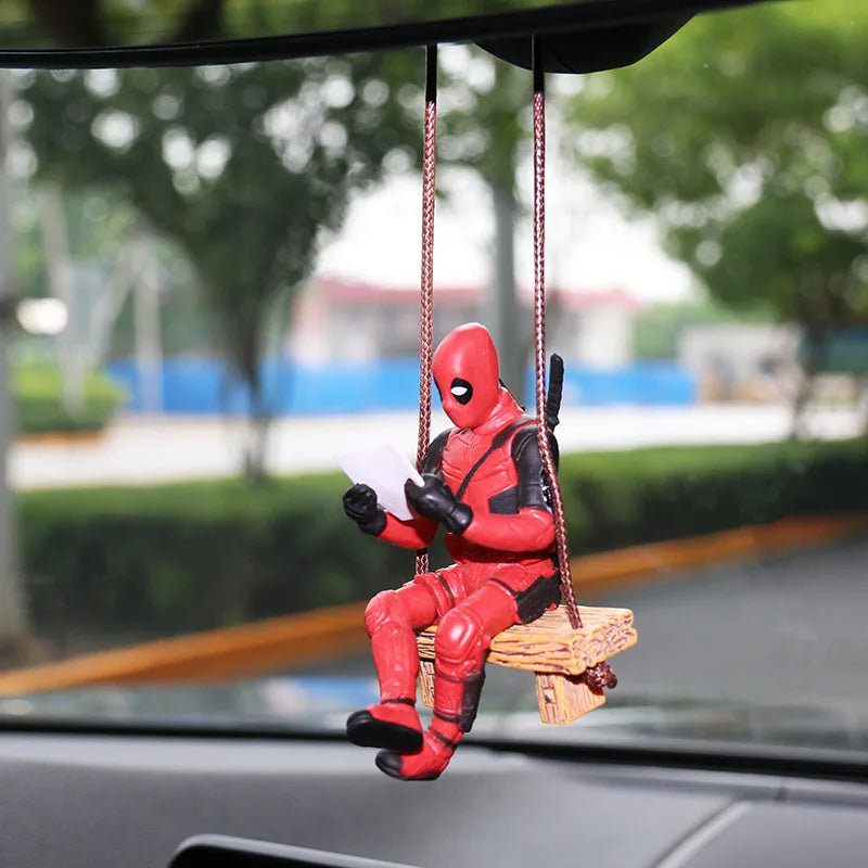 Marvel Deadpool Car Rearview Mirror Pendant Reading Deadpool Car