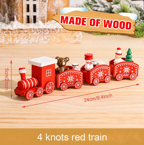 Christmas Wooden Train 2024 Xmas Ornament Merry Christmas Decorations