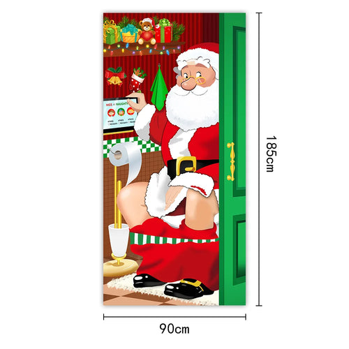 New Year Christmas Background Decoration Hanging Cloth Christmas Door