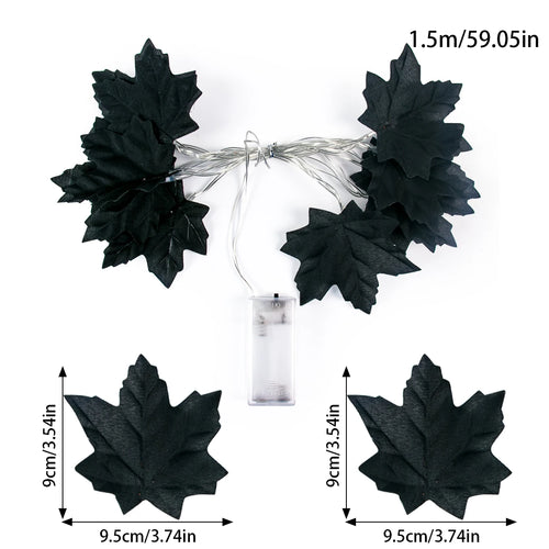 Artificial Autumn Maple Leaves Pumpkin Garland LED Fairy String Light