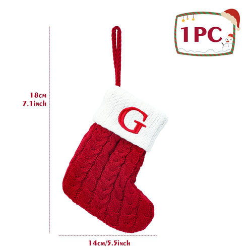 Christmas Alphabet Knitting Socks Christmas Gift Packing Bags