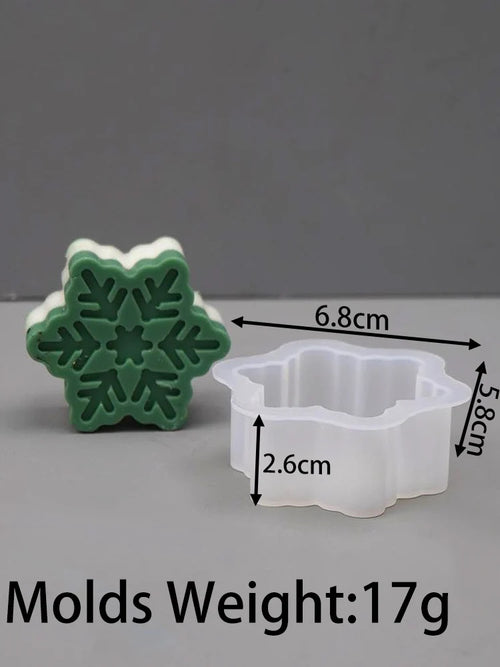 Christmas Tree Snowflake Silicone Candle Mold DIY Xmas Ornaments