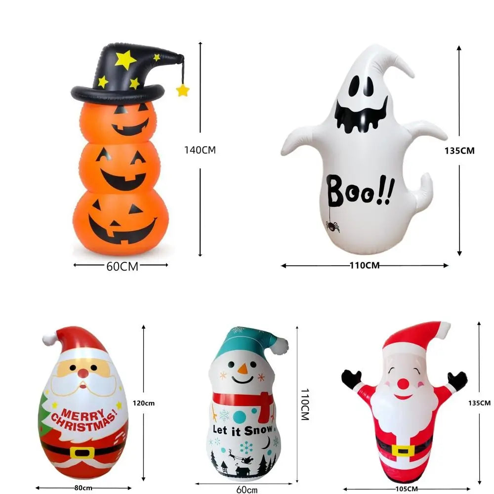 Halloween Santa Claus Inflatable Tumbler Chrismas Tall Snowman