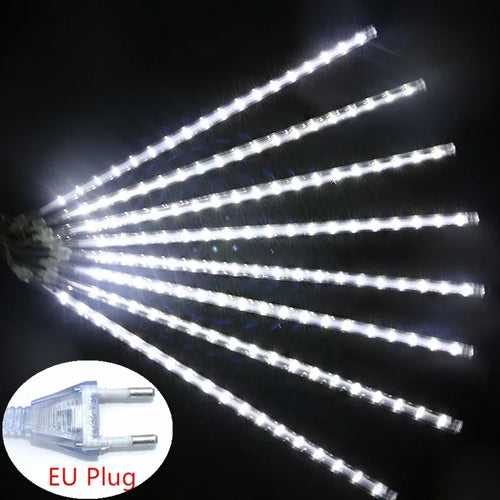 Christmas LED Meteor Garland Festoon Holiday Strip Light Outdoor