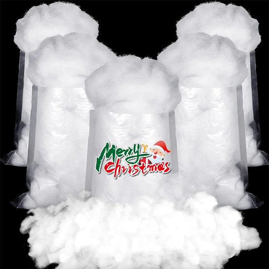 Christmas Fake Snow Cotton Like Artificial White Snow Fluffy Fiber