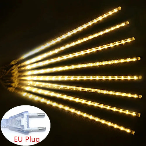 Christmas LED Meteor Garland Festoon Holiday Strip Light Outdoor