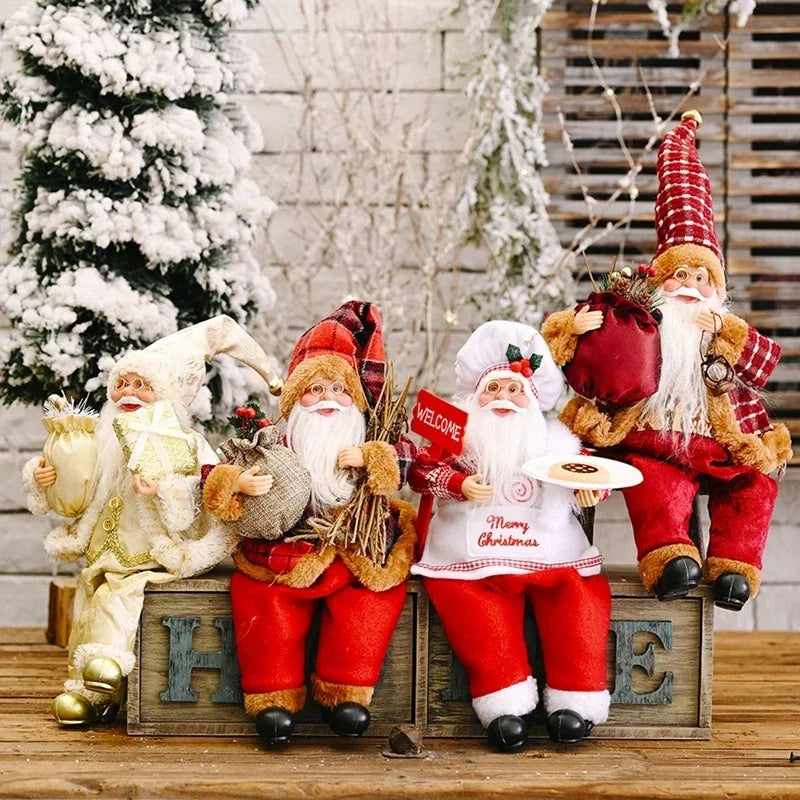 Standing Santa Doll Cute Doll Christmas Decoration 2024 Statue Festive