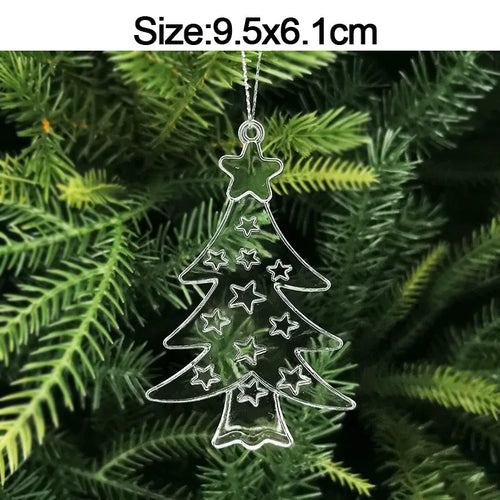 5pcs Christmas Home Decorations Crystal Acrylic Ornaments Snowflake