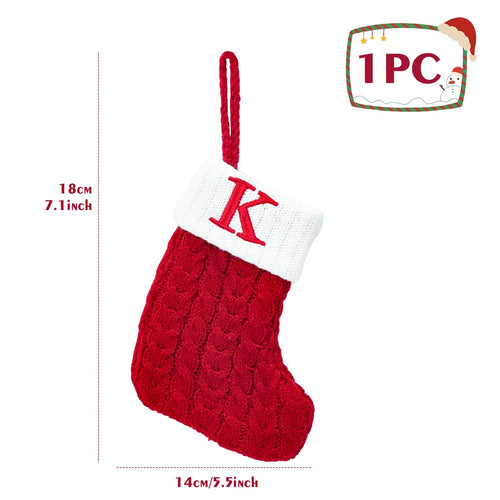 Christmas Alphabet Knitting Socks Christmas Gift Packing Bags