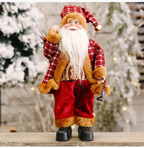 16 Inch Christmas Santa Claus Dolls Standing Santa Claus Figurine