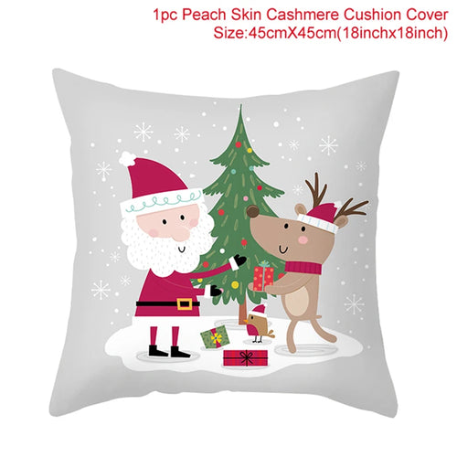 45*45 Christmas Cushion Cover Pillowcase Merry Christmas Decoration