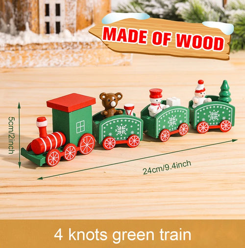 Christmas Wooden Train 2024 Xmas Ornament Merry Christmas Decorations