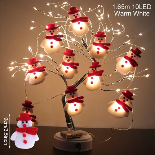 Snowman Christmas LED Garland String Light Merry Christmas Decorations