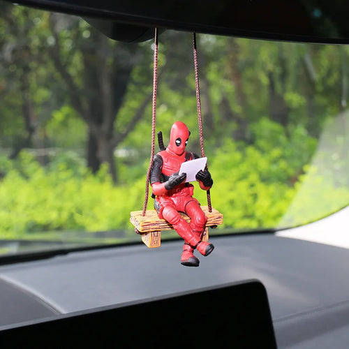 Marvel Deadpool Car Rearview Mirror Pendant Reading Deadpool Car