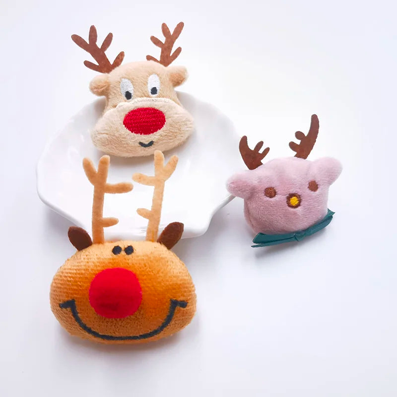 10PCS/Lot cartoon chrismas deer  Padded Applique Crafts for Children