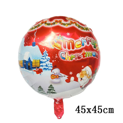 Merry Christmas Foil Balloon Navidad 2023 Home Decoration Santa Claus