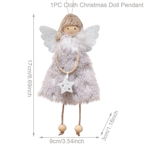 Christmas Angel Doll Pendants Xmas Tree Decor Merry Christmas