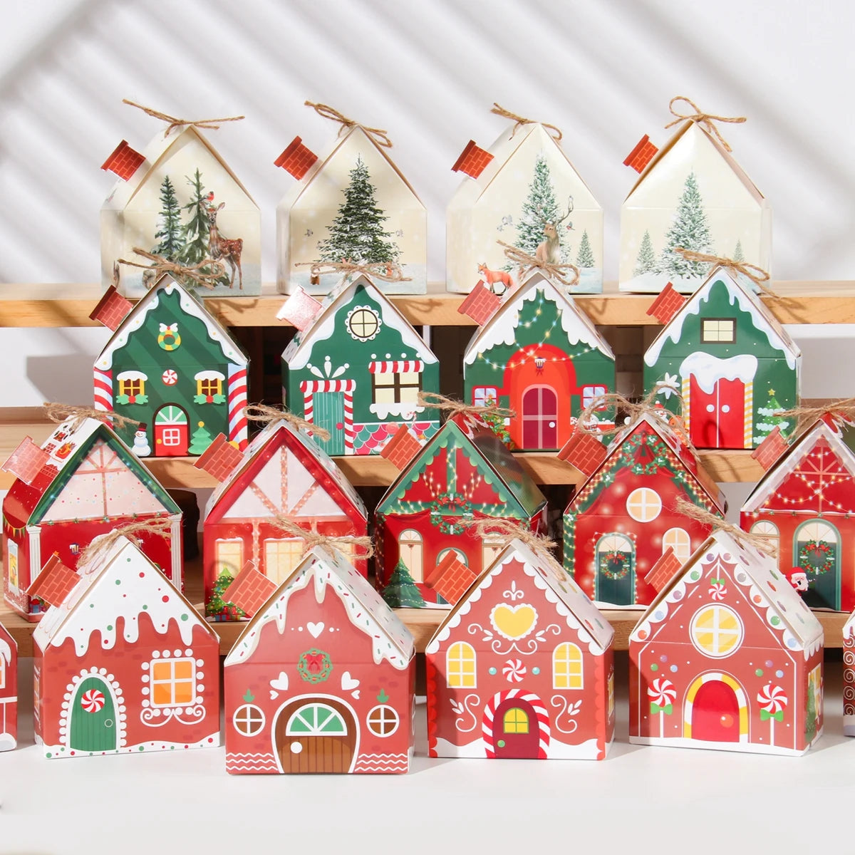 Christmas Gingerbread House Candy Box Merry Christmas Decoration For