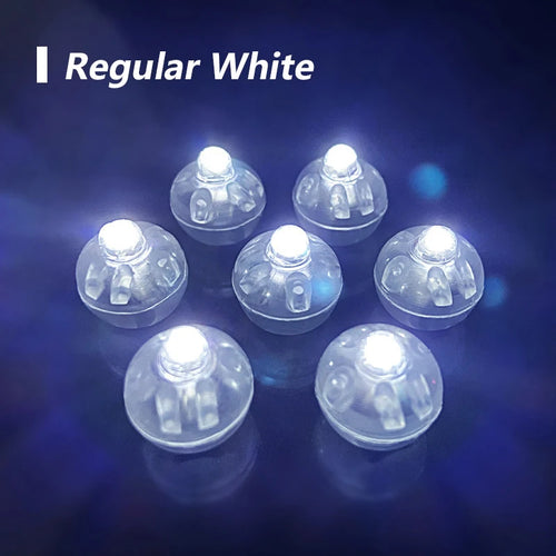 10/20/100Pcs Tumbler Small Round Ball Glow Light Balloon LED Flash