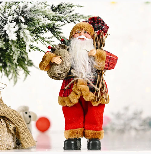 16 Inch Christmas Santa Claus Dolls Standing Santa Claus Figurine